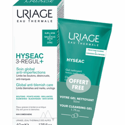 HYSÉAC 3REGUL+ 40ML + HYSEAC GEL 50ML